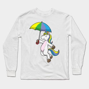 Unicorn with Umbrella Long Sleeve T-Shirt